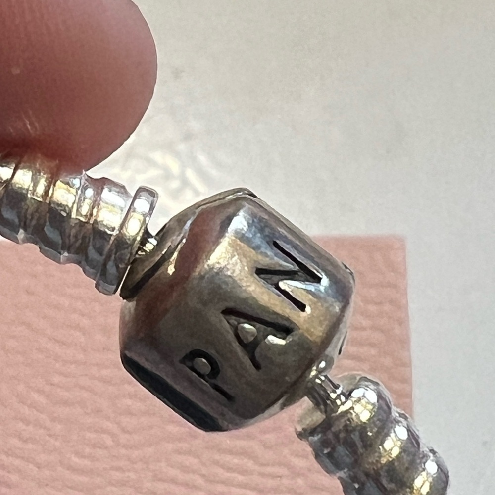 PANDORA Silver Snake Chain Charm Bracelet - Classic Silver - Picture 4 of 5